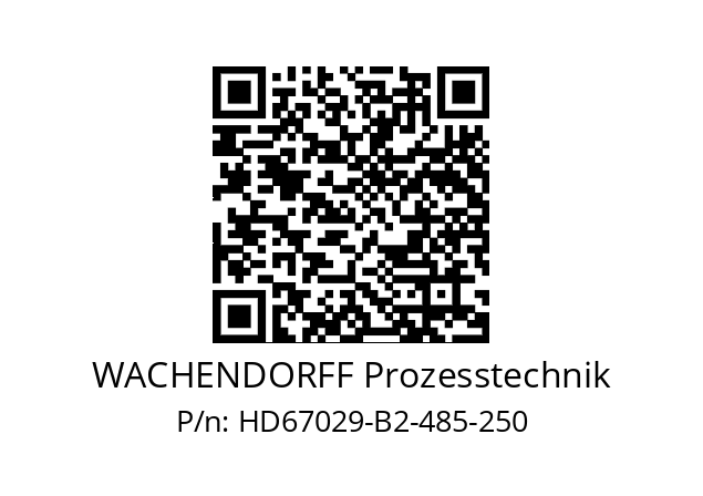   WACHENDORFF Prozesstechnik HD67029-B2-485-250