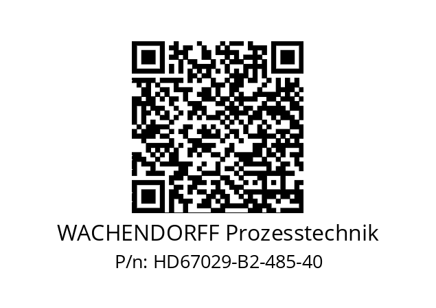   WACHENDORFF Prozesstechnik HD67029-B2-485-40