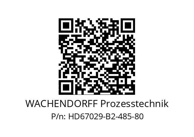   WACHENDORFF Prozesstechnik HD67029-B2-485-80