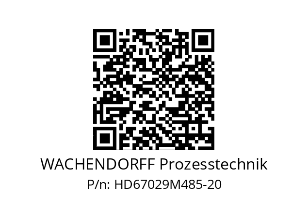   WACHENDORFF Prozesstechnik HD67029M485-20