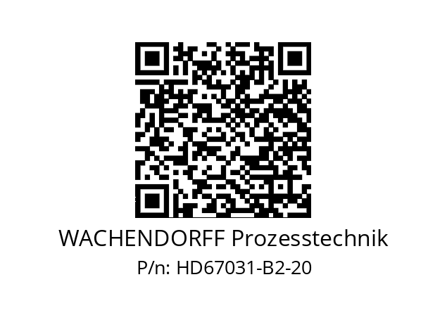   WACHENDORFF Prozesstechnik HD67031-B2-20