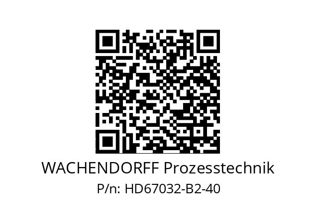   WACHENDORFF Prozesstechnik HD67032-B2-40