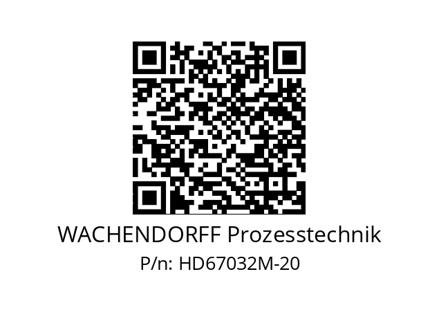   WACHENDORFF Prozesstechnik HD67032M-20