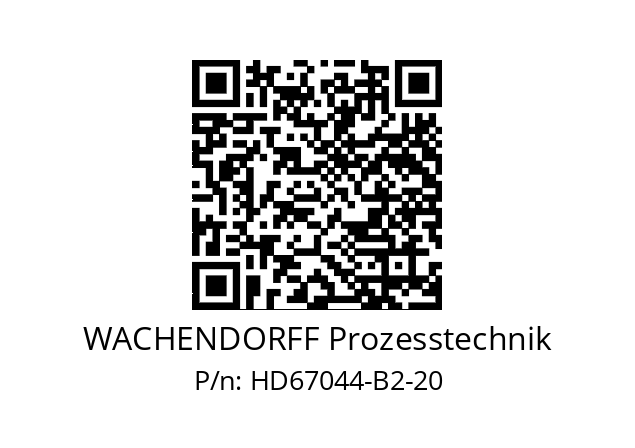   WACHENDORFF Prozesstechnik HD67044-B2-20