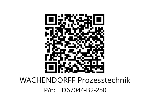   WACHENDORFF Prozesstechnik HD67044-B2-250