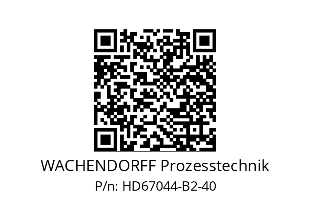   WACHENDORFF Prozesstechnik HD67044-B2-40