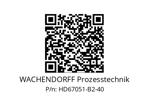   WACHENDORFF Prozesstechnik HD67051-B2-40