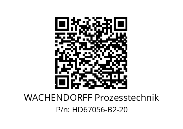   WACHENDORFF Prozesstechnik HD67056-B2-20