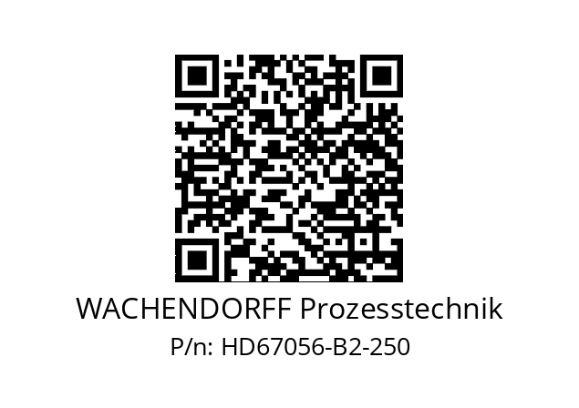   WACHENDORFF Prozesstechnik HD67056-B2-250