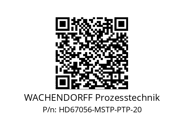   WACHENDORFF Prozesstechnik HD67056-MSTP-PTP-20