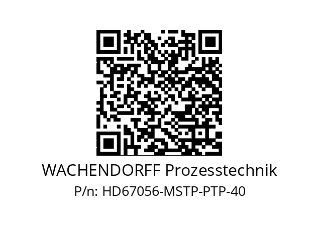   WACHENDORFF Prozesstechnik HD67056-MSTP-PTP-40