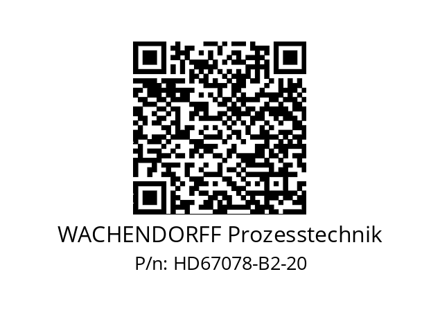   WACHENDORFF Prozesstechnik HD67078-B2-20