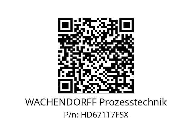   WACHENDORFF Prozesstechnik HD67117FSX