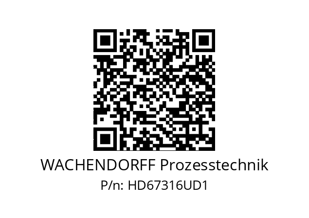   WACHENDORFF Prozesstechnik HD67316UD1