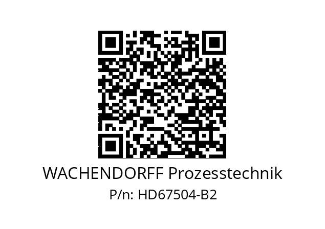   WACHENDORFF Prozesstechnik HD67504-B2