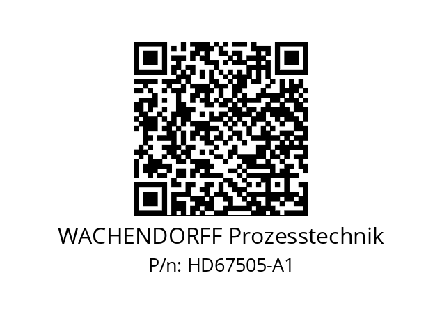   WACHENDORFF Prozesstechnik HD67505-A1