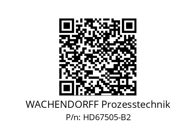   WACHENDORFF Prozesstechnik HD67505-B2