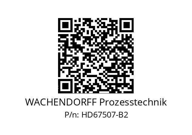   WACHENDORFF Prozesstechnik HD67507-B2