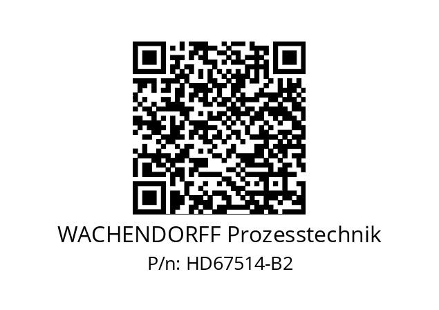   WACHENDORFF Prozesstechnik HD67514-B2