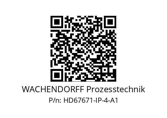   WACHENDORFF Prozesstechnik HD67671-IP-4-A1