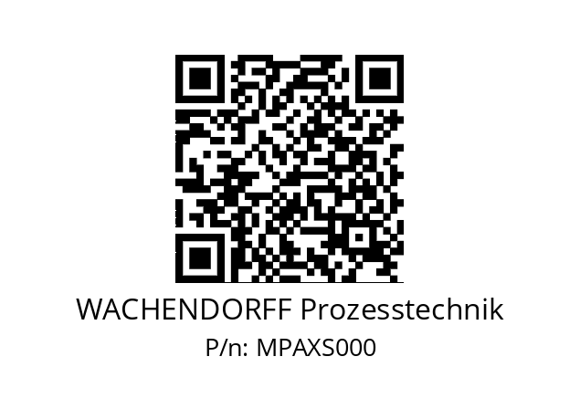   WACHENDORFF Prozesstechnik MPAXS000