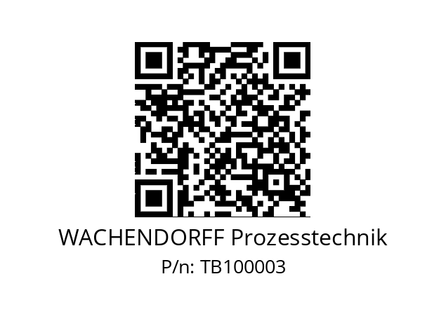   WACHENDORFF Prozesstechnik TB100003