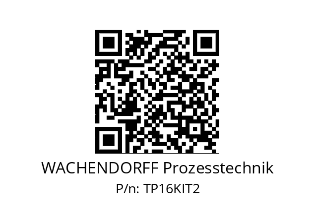   WACHENDORFF Prozesstechnik TP16KIT2