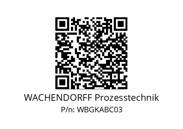   WACHENDORFF Prozesstechnik WBGKABC03