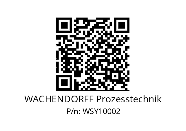   WACHENDORFF Prozesstechnik WSY10002