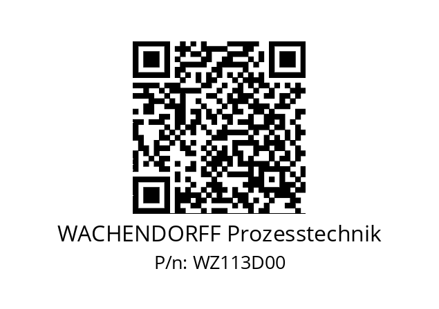   WACHENDORFF Prozesstechnik WZ113D00