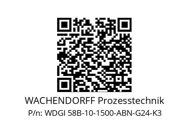   WACHENDORFF Prozesstechnik WDGI 58B-10-1500-ABN-G24-K3