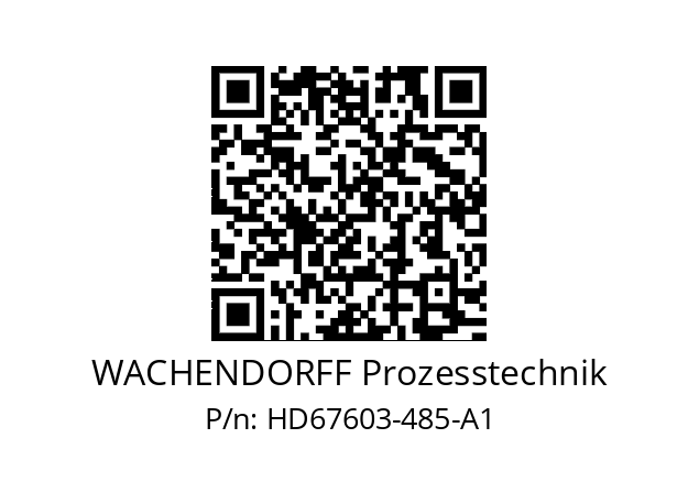   WACHENDORFF Prozesstechnik HD67603-485-A1