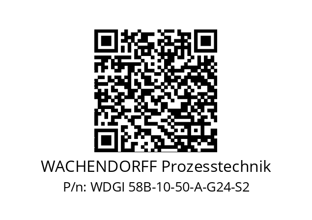   WACHENDORFF Prozesstechnik WDGI 58B-10-50-A-G24-S2