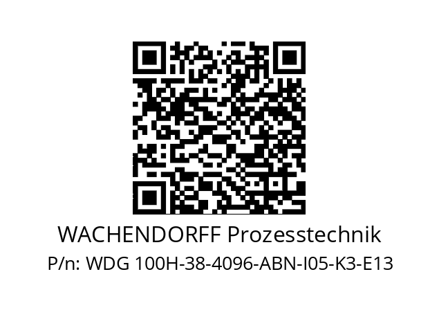   WACHENDORFF Prozesstechnik WDG 100H-38-4096-ABN-I05-K3-E13