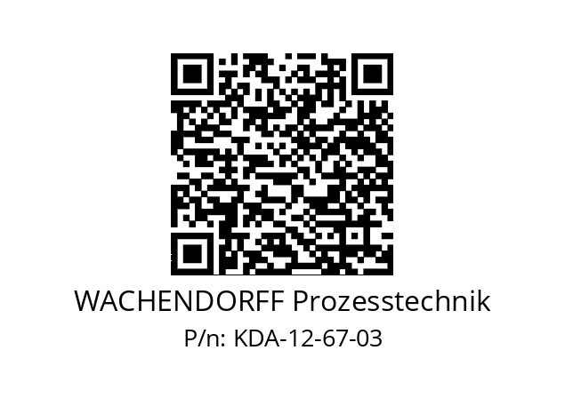   WACHENDORFF Prozesstechnik KDA-12-67-03