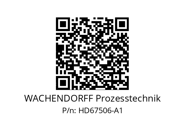   WACHENDORFF Prozesstechnik HD67506-A1