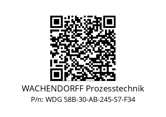   WACHENDORFF Prozesstechnik WDG 58B-30-AB-245-S7-F34