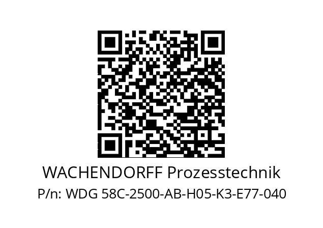   WACHENDORFF Prozesstechnik WDG 58C-2500-AB-H05-K3-E77-040