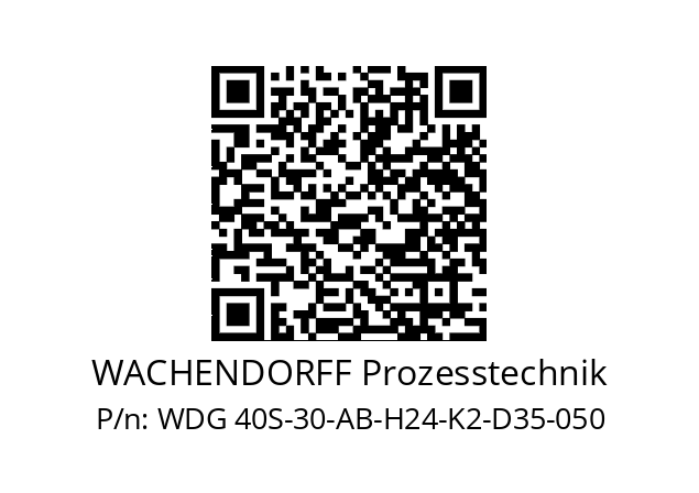   WACHENDORFF Prozesstechnik WDG 40S-30-AB-H24-K2-D35-050