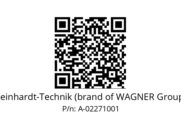   Reinhardt-Technik (brand of WAGNER Group) A-02271001