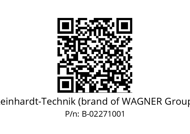   Reinhardt-Technik (brand of WAGNER Group) B-02271001