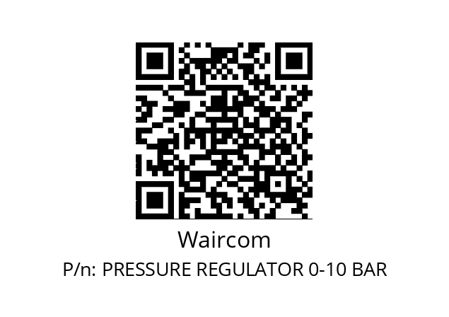   Waircom PRESSURE REGULATOR 0-10 BAR