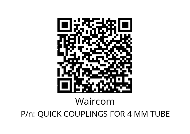   Waircom QUICK COUPLINGS FOR 4 MM TUBE