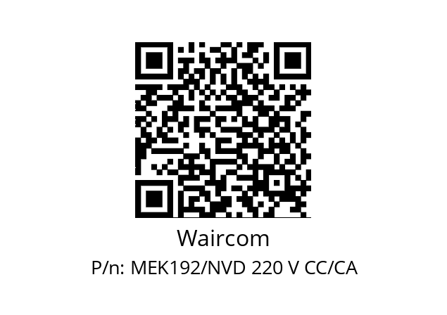   Waircom MEK192/NVD 220 V CC/CA