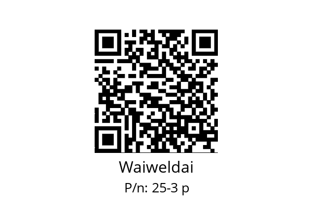   Waiweldai 25-3 p