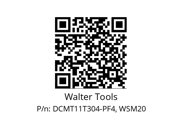   Walter Tools DCMT11T304-PF4, WSM20