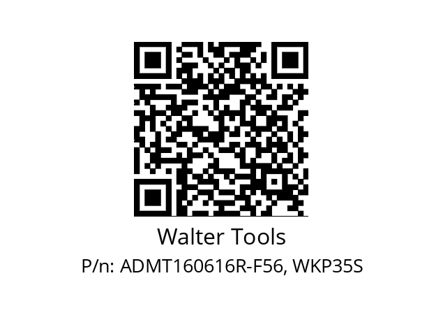   Walter Tools ADMT160616R-F56, WKP35S