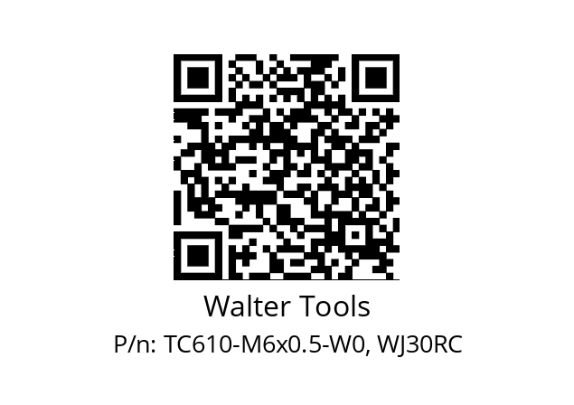   Walter Tools TC610-M6x0.5-W0, WJ30RC