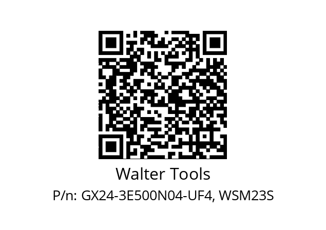   Walter Tools GX24-3E500N04-UF4, WSM23S