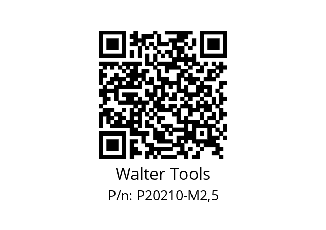   Walter Tools P20210-M2,5